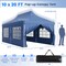 10 X 20 Ft Pop Up Canopy With 6 Sidewalls And Windows And Carrying Bag For Party Wedding Picnic